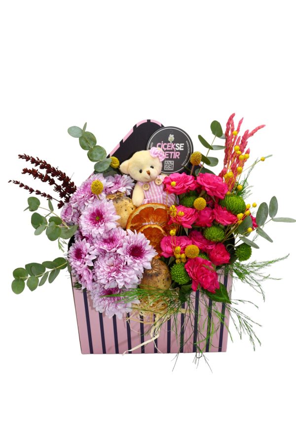 1201=Teddy bear and flowers in envelope - Image 2