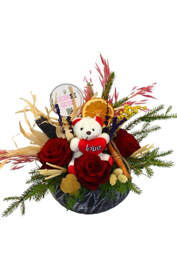 1351=Teddy bear and rose - Image 2